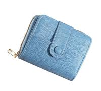 Cartera para mujer con tarjetero de piel sintética, Blue