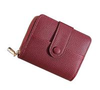 Cartera para mujer con tarjetero de piel sintética, Red