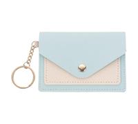 Cartera para mujer Wa-llet, 11 cm, piel sintética con cierre a presión y bonito llavero de dibujos animados, ideal para tarjetas y monedas cuando salgas, Blue, Refer to description, Unisex