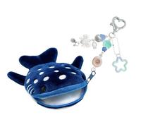 Cartera para niños con temática de Ballena, Monedero de Tela de Felpa con Cremallera, para contenedores de Almacenamiento de Cambios pequeños, Bolsa de Monedas de Animales encantadores, Bolsa