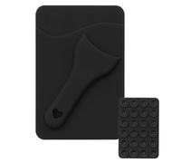 Cartera para teléfono, con , tarjetero para la parte posterior de la del teléfono, para mujeres, hombres, conductores, coche, crucero, trabajo, fitness, correr, escuela, NEGRO, Refer to