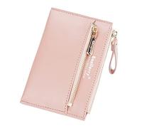 Cartera pequeña de piel sintética para mujer, cartera para tarjetas, billetera con forma de mano para bolos (rosa, talla única)