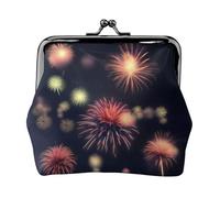 Cartera pequeña Explosion Firework 3D para mujer, monedero para mujer, cartera pequeña para mujer, con cremallera y cierre de beso, negro, talla única, Art Deco, Black, Talla única, Decoración de arte