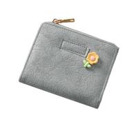 Cartera pequeña para mujer, cartera para mujer, cartera de crédito con dos persianas con bolsillo con cremallera, cartera Billfold - Portatarjetas de gran capacidad con ventana de identificación para