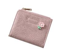 Cartera pequeña para mujer, cartera para mujer | Portatarjetas de crédito de dos solapas con bolsillo con cremallera, billetera Billfold | Portatarjetas de gran capacidad con ventana de identificación