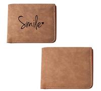 Cartera personalizada para hombre, cartera de fotos personalizada grabada, regalos personalizados para él, regalos personalizados para papá, padre, novio, marido, Brown, mens personalized wallet