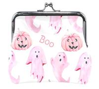 cartera personalizado lindo de piel para Halloween, fantasmas rosados, hebilla de cambio de monedas, cartera, Cute Halloween Ghosts Pink, UNITALLA, Cute Halloween Ghosts Pink, UNITALLA, Classic