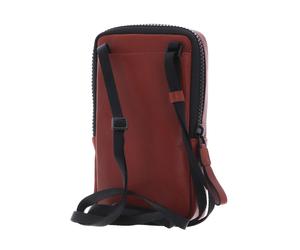 Cartera piquadro de cuero marrón / con portateléfono integrado / dis