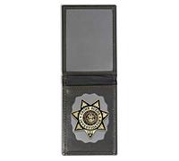 Cartera + Placa CSI (Crime Scene Investigator) | Cartera de Polipiel identificativa con Chapa/Insignia para decoración, coleccionismo y atrezzo