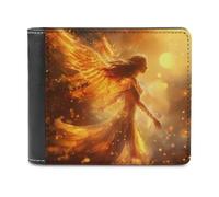 Cartera plegable con estampado de llamas de ángel y ángel, con múltiples ranuras para tarjetas, para hombres y mujeres, Estilo:, Talla única, MHXYZHW