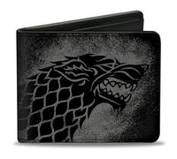Cartera plegable de poliuretano de Game of Thrones House Stark Sigil Winter is Coming, Juego de Tronos, 4 x 3.5 pulgadas