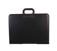 Cartera portadocumentos q-connect negra con asa con cremallera din a3 420x297 mm