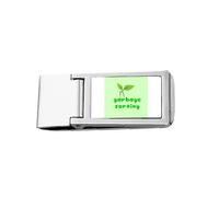 Cartera protectora de acero inoxidable con clip para dinero en peligro de extinción