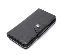 Cartera Punk Cartera Multifuncional Europa y Estados Unidos Clip de Dinero de Cuero de Gran Capacidad Retro Simple