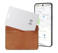Cartera rastreador android, 1.6 mm ultra sutil rastreador karte android, recargable sin cable, IP68 impermeable Compatible con Google ‘’Encuentra mi dispositivo’‘ para remolques para equipaje, celular