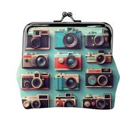 Cartera retro Cool Camera Collection para mujer, monedero para mujer, cartera pequeña para mujer, adecuada para mujer, elegante y personalizada, Negro -, Talla única, Art Deco