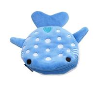 Cartera Shark - Bolsa de almacenamiento para auriculares lindo, bolso bordado Shark | Cartera para niños con cremallera, bolsa de almacenamiento para auriculares tiburón de dibujos animados lindo av,
