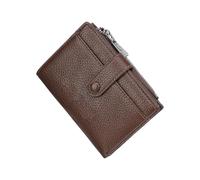 Cartera simple para mujer, billetera plegable de cuero, delgada y corta, pequeña, para efectivo, tarjetero, bolsa compacta, Marrón, As the pic show