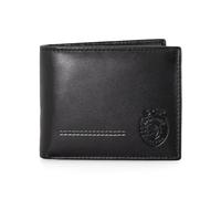 Cartera Sporting, con monedero, 12,5 x 9 x 2 cm. Múltiples ranuras para Tarjetas y Dos Solapas con ventana para Documentos Foto. Compartimento para billetes. Protección RFID, Negro , 12,5 x 9 x 2 cm,