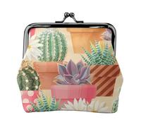 cartera Succulent And Cactus - cartera con cambio de beso y cartera, pequeño cartera de piel sintética para mujer