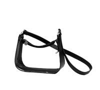 Cartera transparente para mujer - Bolso de compras transparente, bolso de hombro elegante, PVC suave - | Bolsa de cinturón ajustable, mensajero de fiesta de , bolso transparente para conze, Negro