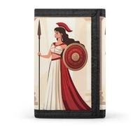 Cartera triple Athena de Ancient Wisdom and War con ranuras para tarjetas, cartera para hombres y mujeres