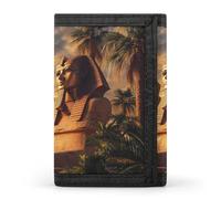 Cartera triple con diseño de la pirámide de los secretos del Antiguo Egipto con ranuras para tarjetas, monedero para hombres y mujeres