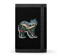 Cartera triple con diseño de oso de Columbia Británica, con ranuras para tarjetas, para hombres y mujeres
