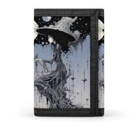 Cartera triple de bruja de Halloween, con ranuras para tarjetas, cartera de mano para hombres y mujeres