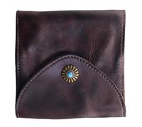 Cartera triple para hombre, tarjetero de piel sintética con ranuras para tarjetas, soporte compacto para cambio de pliegues, cartera portátil multifuncional para uso diario, marrón (dark coffee),