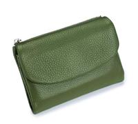 Cartera unisex de piel auténtica con tarjetero y ranura para efectivo, cartera plegable compacta para mujeres y hombres, elegante accesorio diario, 4 (Reino Unido), Talla única, Casual