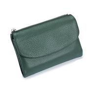 Cartera unisex de piel auténtica con tarjetero y ranura para efectivo, cartera plegable compacta para mujeres y hombres, elegante accesorio diario, 10, Talla única, Casual