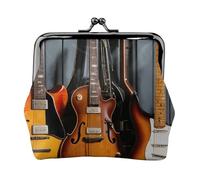 cartera versátil con estampado de guitarra eléctrica, minicolletera, bonita bolsa de cambio para cualquier ocasión