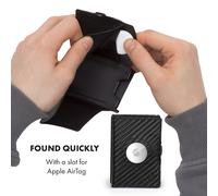 Cartera ZNAP Airtag 8 tarjetas, compartimento para monedas 8,9 x 1,5 x 6,3 cm (AnxAlxProf) protección RFID Slimpuro