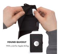 Cartera ZNAP Airtag 8 tarjetas, compartimento para monedas 8,9 x 1,5 x 6,3 cm (AnxAlxProf) protección RFID Slimpuro