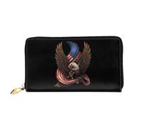 Carteras Bandera Americana Americana Billetera Pequeña Hermosamente Carteras Tarjeteros con Cremallera Coin Purse Monedero para Damas, Madre, Niña