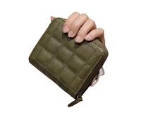 Carteras Cartera Cartera De Cuero Clásica for Mujer Estilo Corto Tarjetero Mate A Cuadros Monederos Simples Bolsillo for Monedas Portátil Resistente Al Desgarro Durable ( Color : Green-1 , Size : Fash