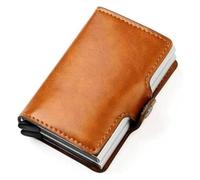 Carteras Cartera Carteras de cuero for hombres Monederos plegables de negocios de gran capacidad Escudo de identificación ultrafino Almacenamiento de tarjetas de bolsillo for monedas Moda ( Color : F