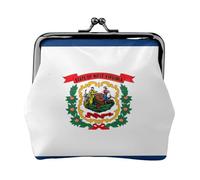 Carteras con bandera del estado de Virginia Occidental para mujer, monedero para mujer, cartera pequeña para mujer, adecuada para mujeres, elegante y personalizada, Negro -, Talla única, Art Deco