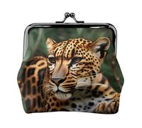 Carteras con patrón de leopardo para mujer, monedero para mujer, cartera pequeña para mujer, adecuada para mujeres, elegante y personalizada, Negro -, Talla única, Art Deco