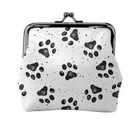 Carteras con patrón de pata de perro para mujer, monedero para mujer, cartera pequeña para mujer, adecuada para mujeres, elegante y personalizada, Negro -, Talla única, Art Deco