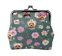 Carteras con patrón floral para mujer, monedero para mujer, cartera pequeña para mujer, adecuada para mujeres, elegante y personalizada, Negro -, Talla única, Art Deco