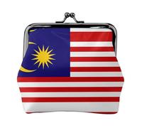 Carteras de bandera de Malasia para mujer, monedero para mujer, cartera pequeña para mujer, adecuada para mujer, elegante y personalizada, Negro -, Talla única, Art Deco