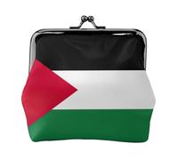 Carteras de bandera de Palestina para mujer, monedero para mujer, cartera pequeña para mujer, adecuada para mujer, elegante y personalizada, Negro -, Talla única, Art Deco