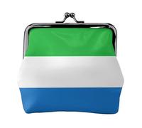 Carteras de bandera de Sierra Leona para mujer, monedero para mujer, cartera pequeña para mujer, adecuada para mujer, elegante y personalizada, Negro -, Talla única, Art Deco