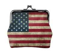 Carteras de bandera estadounidense para mujer, monedero para mujer, cartera pequeña para mujer, adecuada para mujer, elegante y personalizada, Negro -, Talla única, Art Deco