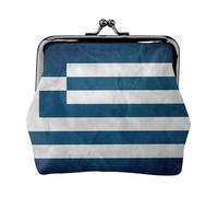 Carteras de bandera griega para mujer, monedero para mujer, cartera pequeña para mujer, adecuada para mujer, elegante y personalizada, Negro -, Talla única, Art Deco