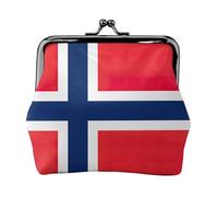 Carteras de bandera noruega para mujer, monedero para mujer, cartera pequeña para mujer, adecuada para mujer, elegante y personalizada, Negro -, Talla única, Art Deco