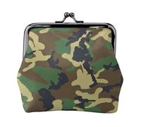 Carteras de camuflaje militar verde para mujer, monedero para mujer, cartera pequeña para mujer, adecuada para mujer, elegante y personalizada, Negro -, Talla única, Art Deco
