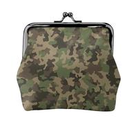 Carteras de camuflaje verde para mujer, monedero para mujer, cartera pequeña para mujer, adecuada para mujer, elegante y personalizada, Negro -, Talla única, Art Deco